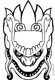 çocuklar için hazır kağıttan Korkunç Surat maskesi şablonu